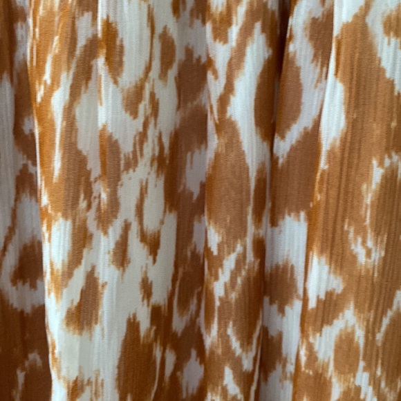 Anthropologie The Odetta Ruffled V-Neck Dress size S honey color new - Picture 6 of 10